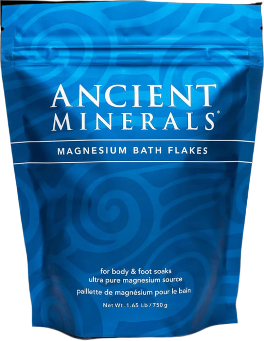 Ancient Minerals Pure Zechstein Magnesium Bath Flakes - Resealable 1.65 Lbs Supplement Bag Superior to Epsom Salts