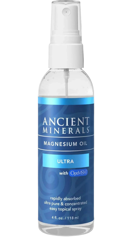 Ancient Minerals Magnesium Oil Spray Ultra 118ml with MSM - The re - stor - ative stop