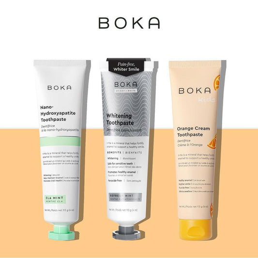 Customize Your Boka Oral Care with Three Flavors of Your Choice - Fluoride-Free Toothpaste